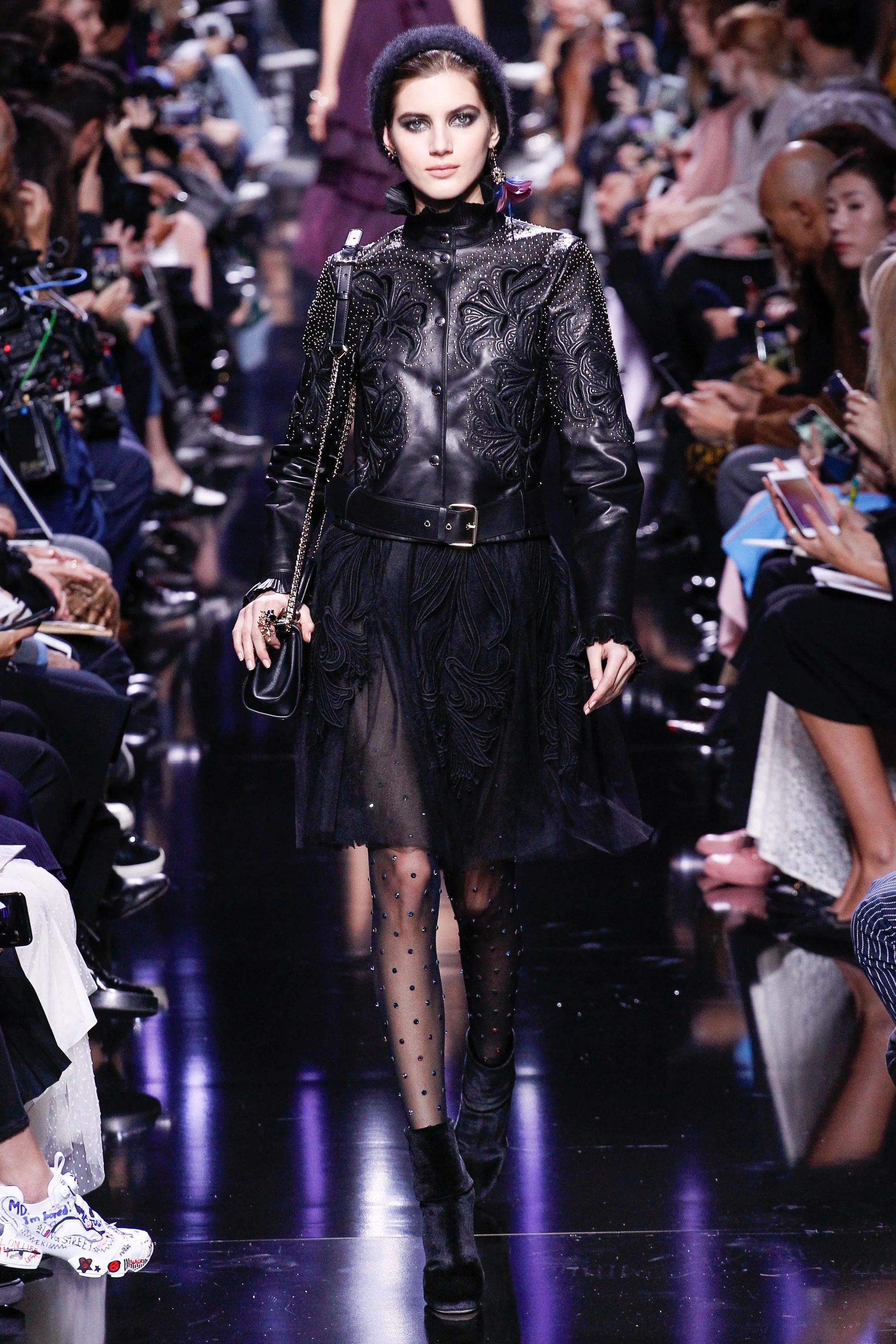 Elie saab leather jacket cheap